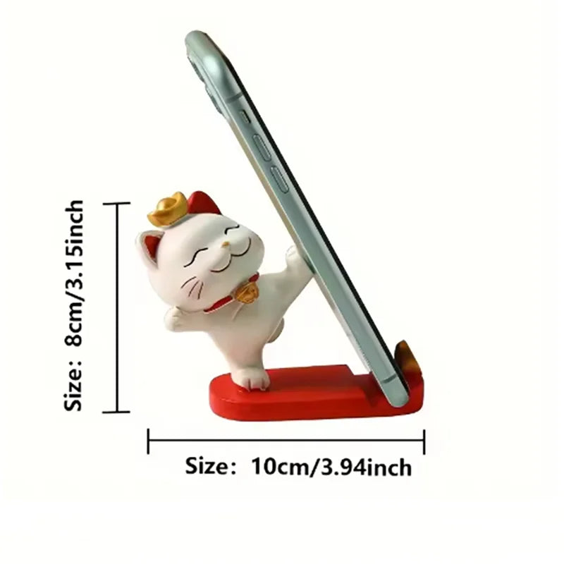 For Mobile Phones And Tablets Stand Cute Cartoon Cat Mobile Phone Stand Office Desk Decoration Suitable For Phones And Tablets