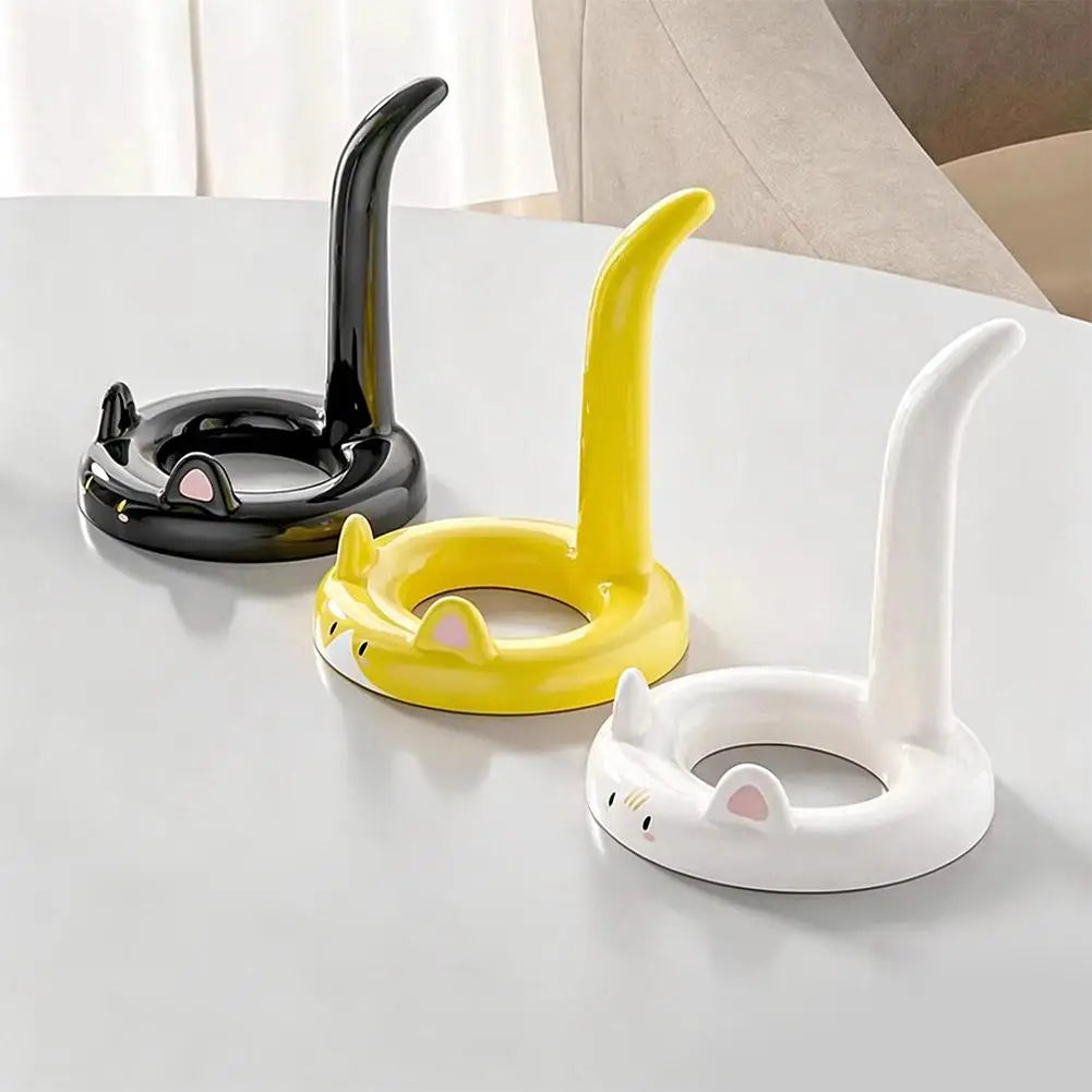 Cute Cartoon Cat Phone Stand Desktop Phone Holder Kawaii Portable Smartphone Support Bracket Desk Decor Accessory