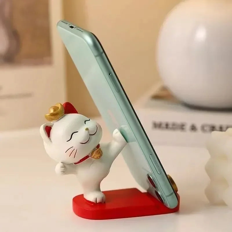 For Mobile Phones And Tablets Stand Cute Cartoon Cat Mobile Phone Stand Office Desk Decoration Suitable For Phones And Tablets
